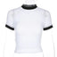 T-shirt en mesh transparent noir et blanc tendance pour femmes