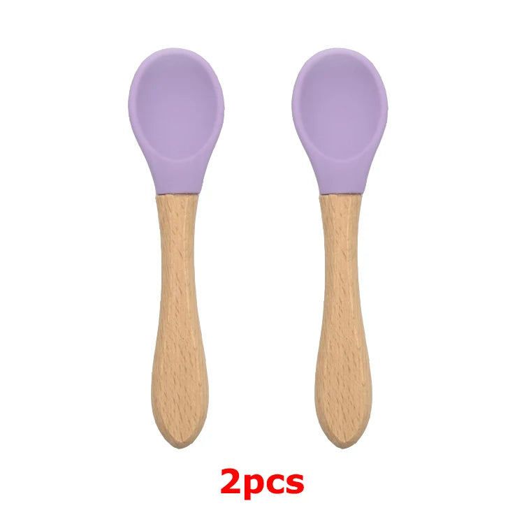 Baby Silicone Tableware Strong Sucker Water Bowl Spoon Set Children Suction Bowl Baby Food Bowl Baby Feeding Tableware - Korvel