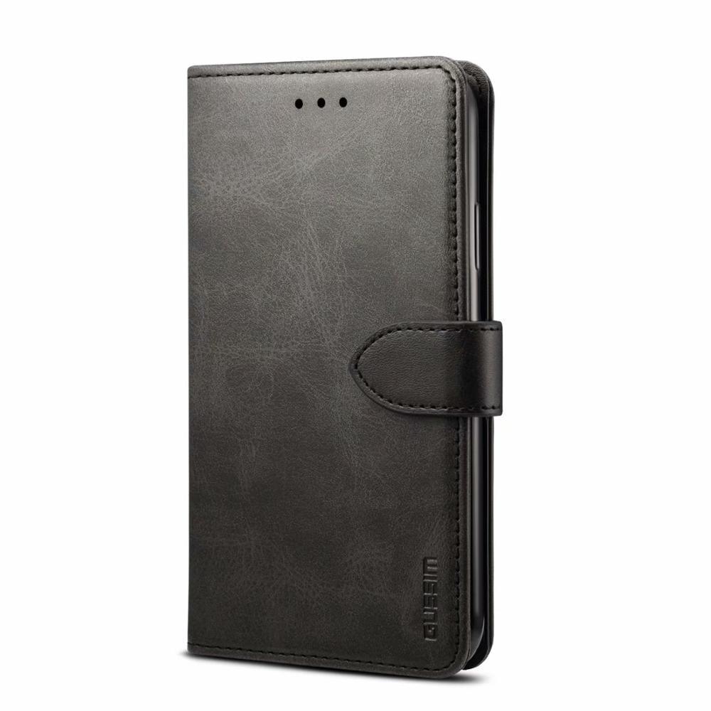 Luxury Red Leather Magnetic Flip Case for iPhone