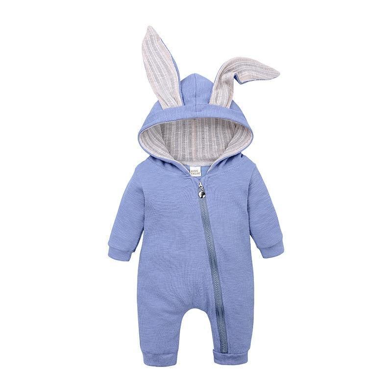 Combinaison Bébé Charmante avec Oreilles de Lapin - Jumpsuit en Coton