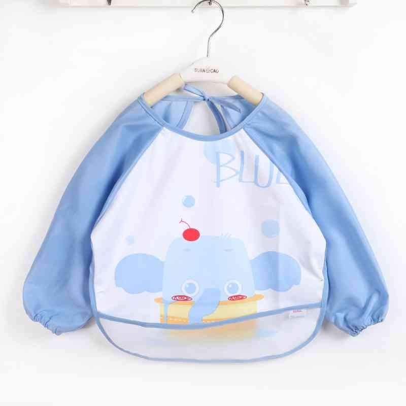 Adorable Waterproof Long Sleeve Baby Feeding Smock with Cartoon Design - Korvel