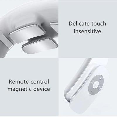 Youpin Jeeback G3 Electric Wireless Neck Massager TENS Pulse Relieve Neck Pain 4 Head Vibrator Heating Cervical Massage Tools - Korvel