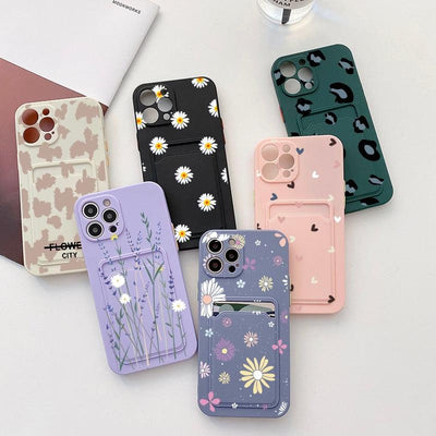 Soft Silicone Wallet Card Holder Case for iPhone 11 Mini & 7/8