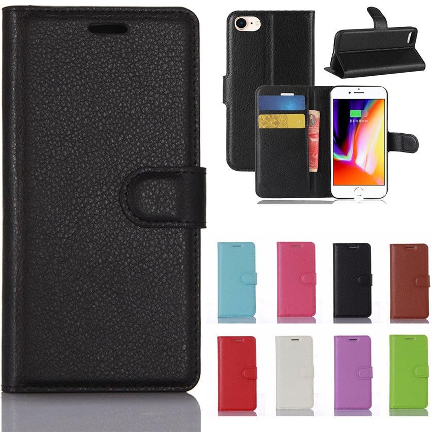 Funda de Cuero Premium con Tapa para iPhone 7/8 Plus
