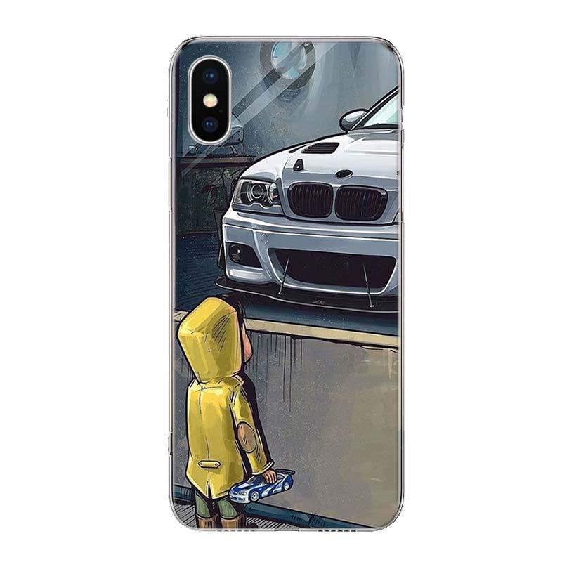 Boy See Sports Car Drift Phone Case for iPhone