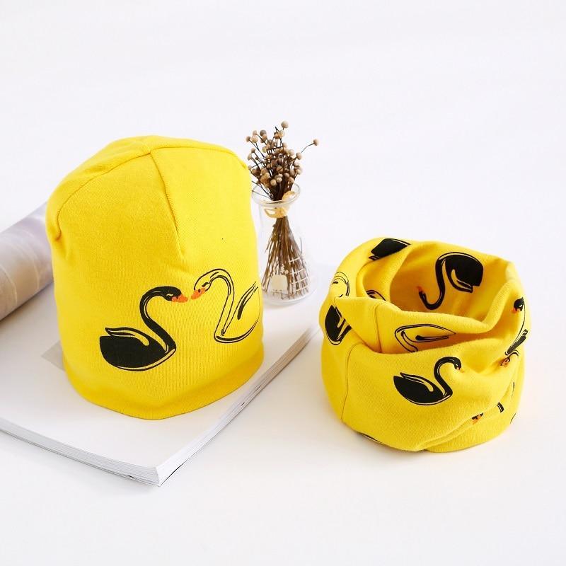 Adorable Star Print Cotton Hat & Scarf Set for Kids - Korvel