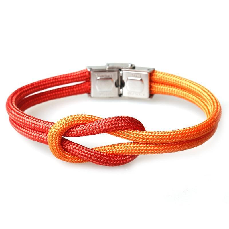 Bracelet en corde moderne à nœud élégant multi-couches pour hommes et femmes