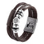Bracelet en cuir tressé tendance pour hommes et femmes