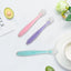 Cuillère pour bébé en silicone souple avec détection de température