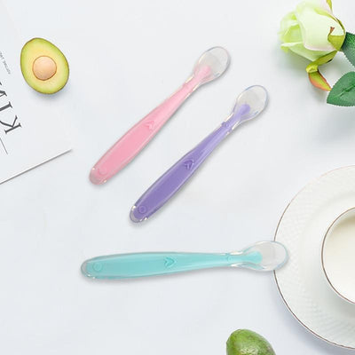 Soft Silicone Color Temperature Sensing Baby Spoon