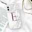 Funda de teléfono de textura de mármol blanco A-Z premium para iPhone 12 Mini