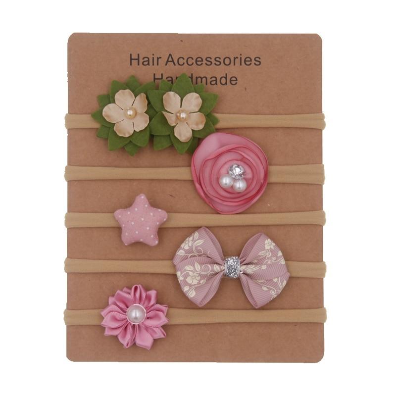 Ensemble de bandeaux floraux faits main pour bébé - Accessoires capillaires doux