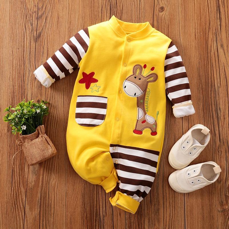 Combinaison Giraffe Premium pour Bébé Garçon - Jumpsuit en Coton Doux