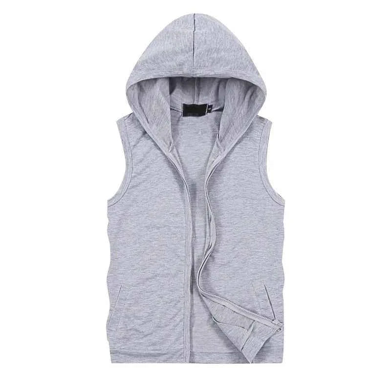 Camiseta sin mangas con capucha para hombre