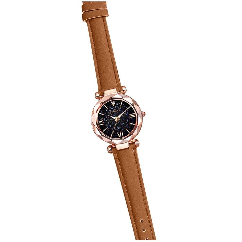 Montre à Quartz de Luxe pour Femmes avec Détails Fluorescents