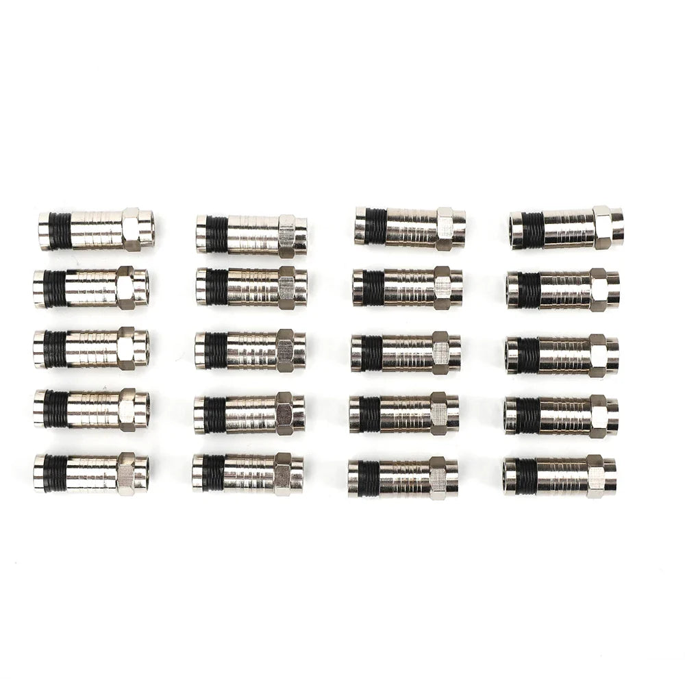 BNC Connector cable RG58 RG59 RG6 Crimping tool kit with crimping 10 compression fittings perfect for CCTV TESTER - Korvel