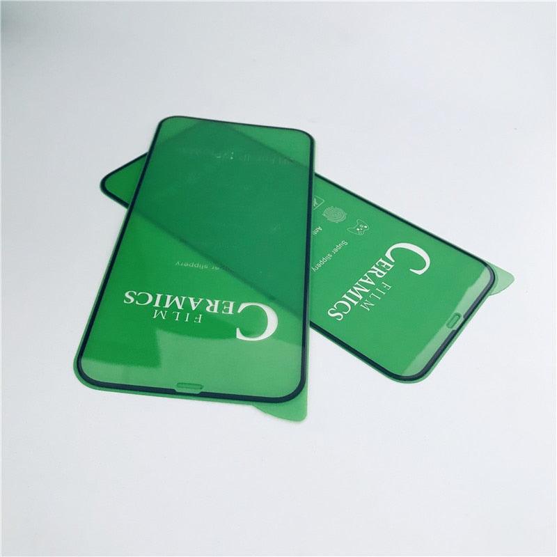 Protecteur d'écran en céramique pleine couverture premium pour iPhone