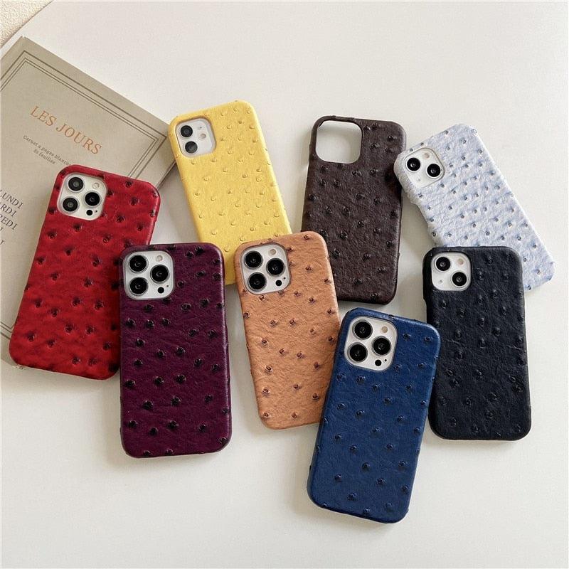 Coque en cuir véritable pour iPhone 13 Pro - Design de luxe