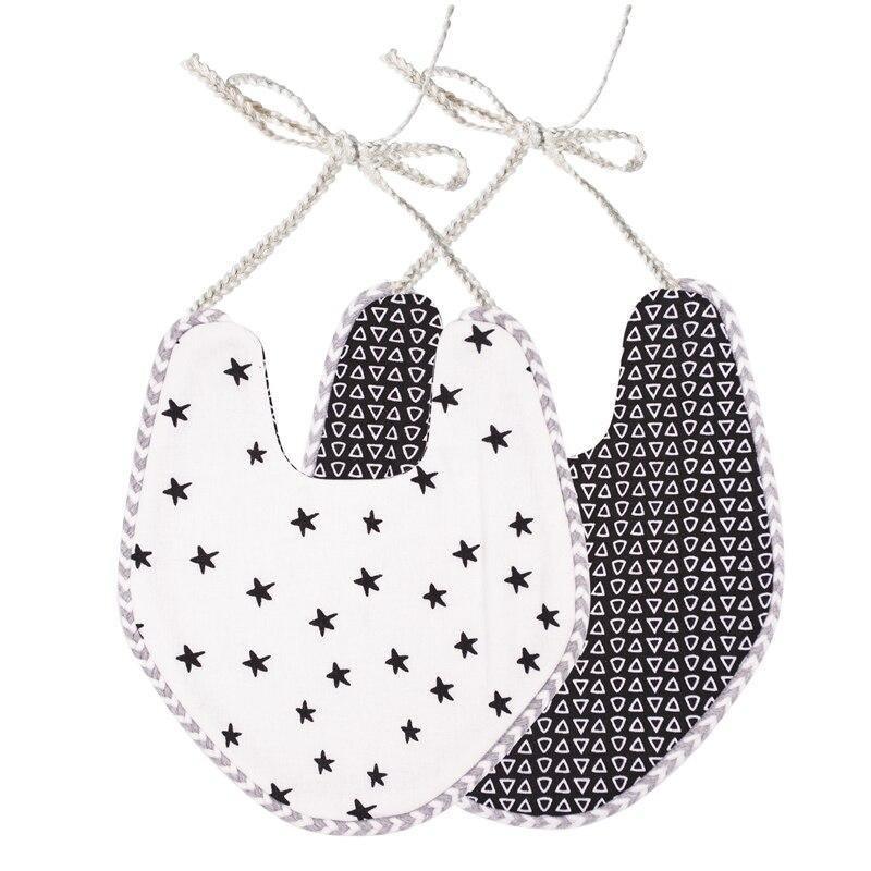 Double-Deck Infant Bibs - Stylish Cotton Linen for Toddlers