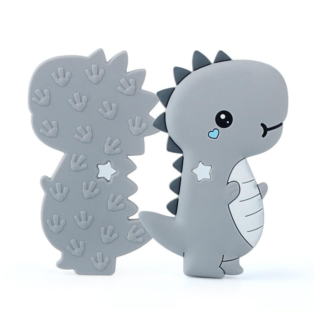 Anneau de dentition dinosaure pour bébé - Jouet en silicone de qualité alimentaire