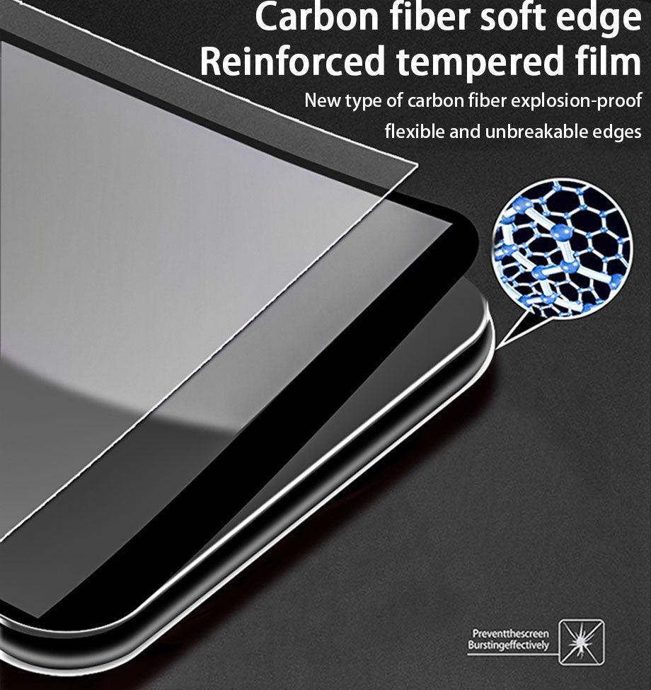 Protecteur d'écran en verre trempé pleine couverture premium pour iPhone