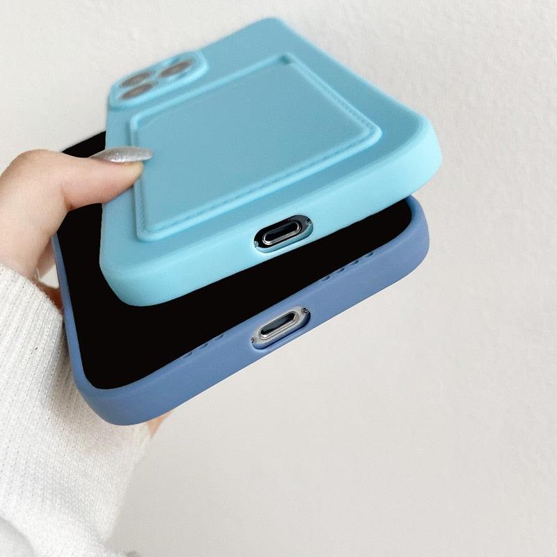 Soft Silicone Wallet Case for iPhone 14/13 Pro Max