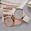 Montre à quartz de luxe pour femmes avec bracelet en cuir