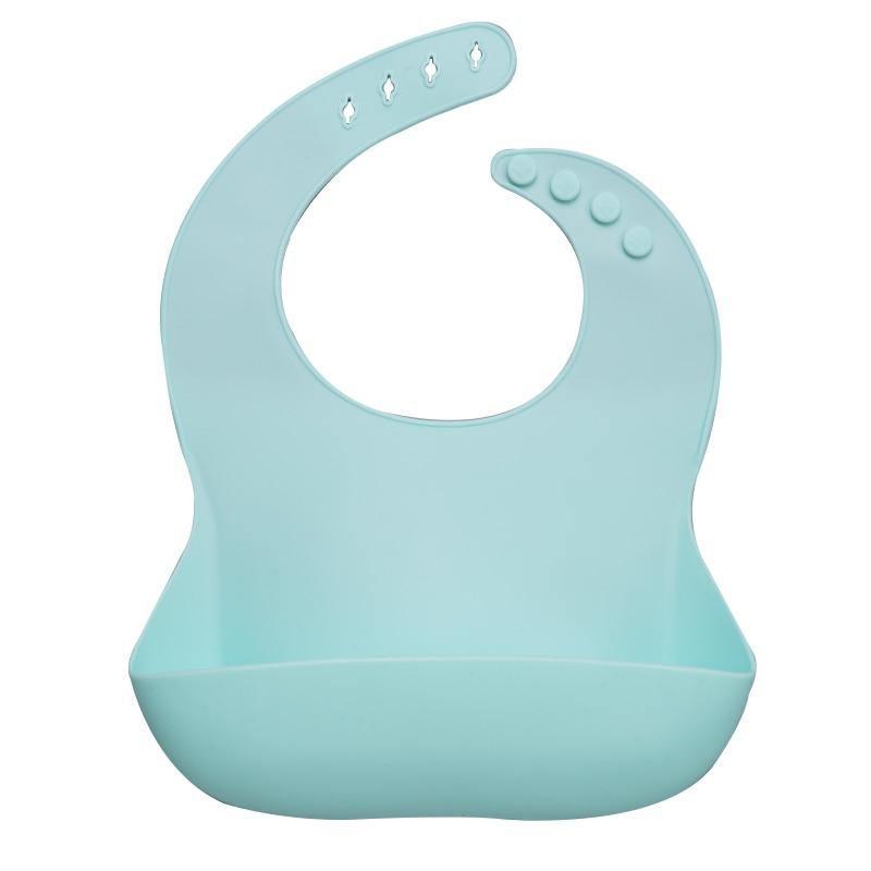 Bib de Silicona para Bebés con Pocket para Comida - Impermeable y Fácil de Limpiar