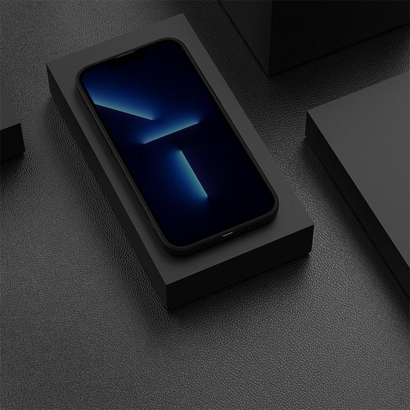 Premium Matte Black Silicone Case for iPhone Models