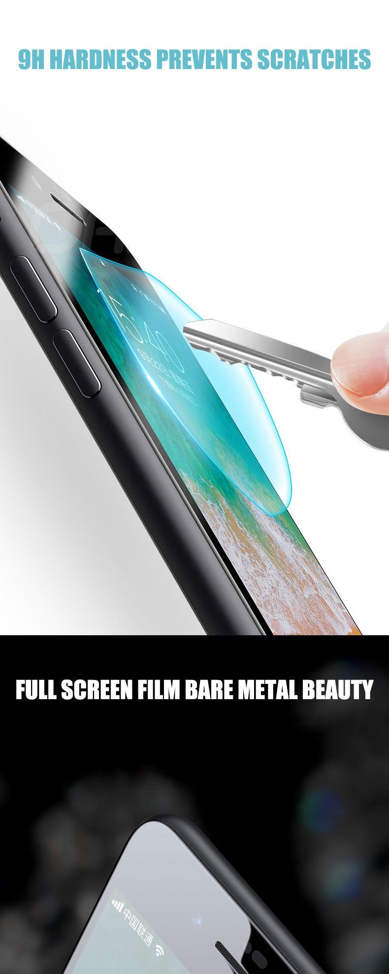 Verre protecteur intégral 11D pour modèles d'iPhone