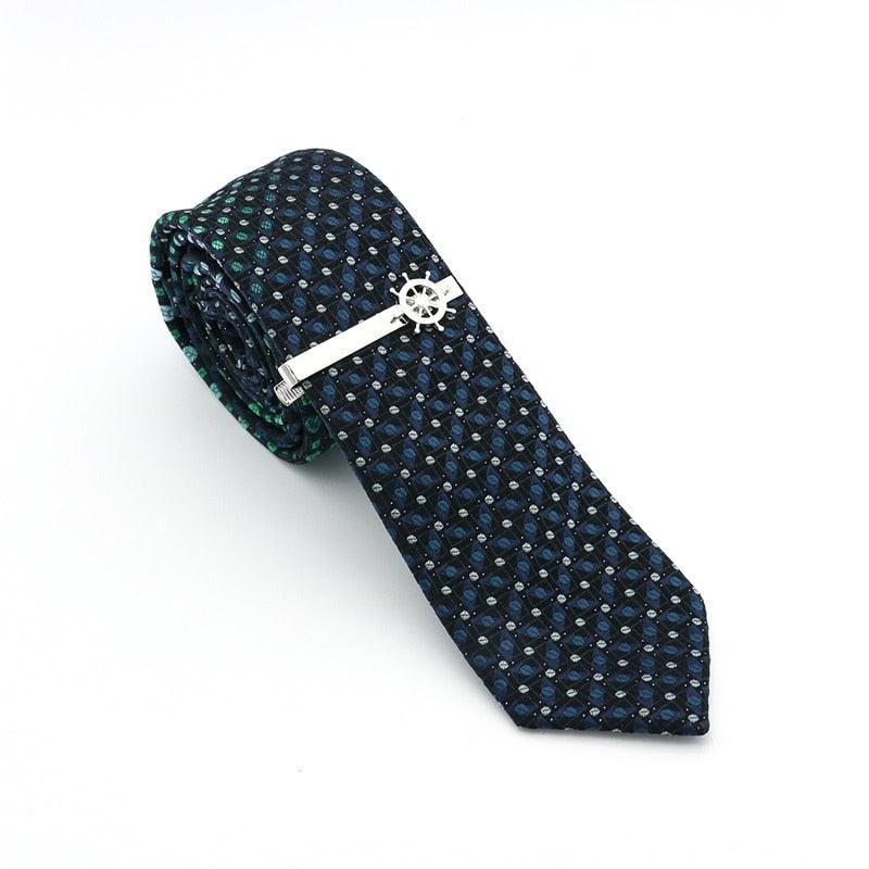 Clip de cravate unique pour homme - Design en argent premium
