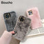 Fashion Plush Leopard Phone Case for iPhone Models