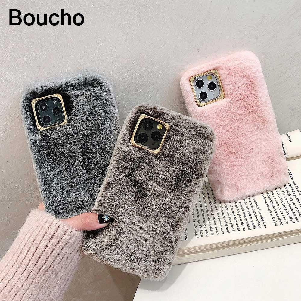 Fashion Plush Leopard Phone Case for iPhone Models