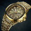 ONOLA Luxury Retro Golden Stainless Steel Watch for Men