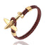 Pulsera de Ancla de Aviación de Acero Inoxidable Dorado para Hombres y Mujeres