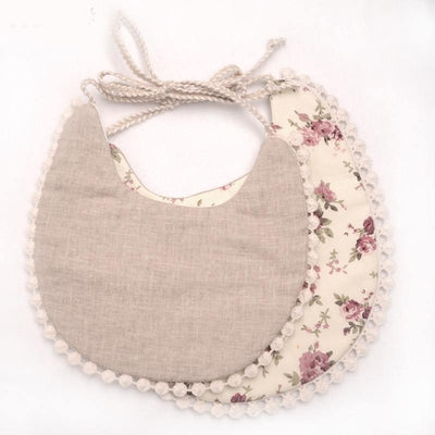 Double-Deck Infant Bibs - Stylish Cotton Linen for Toddlers