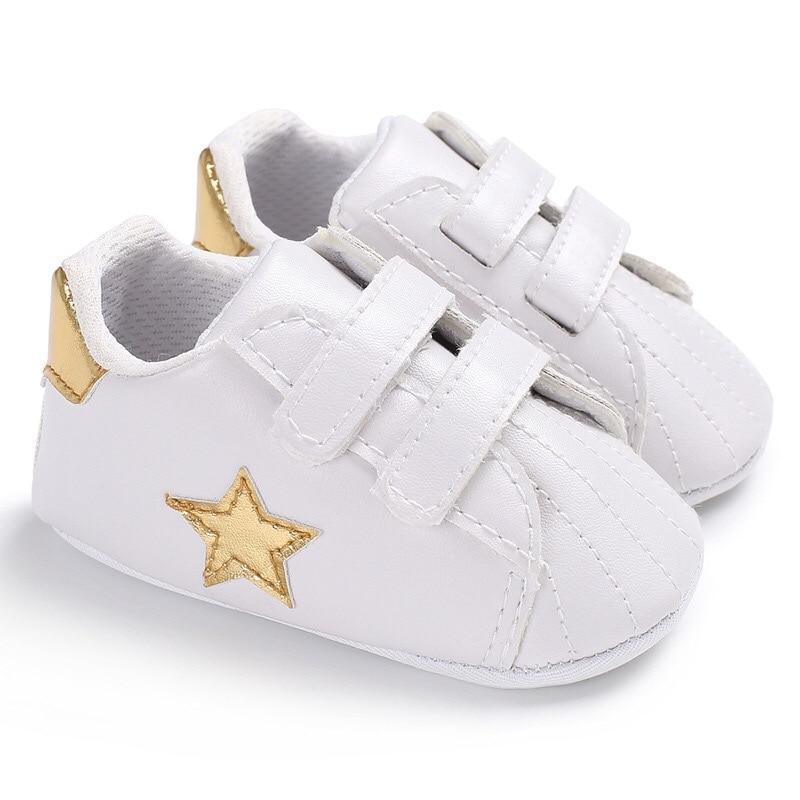 Premium Newborn Star First Walkers - Soft Sole Sneakers