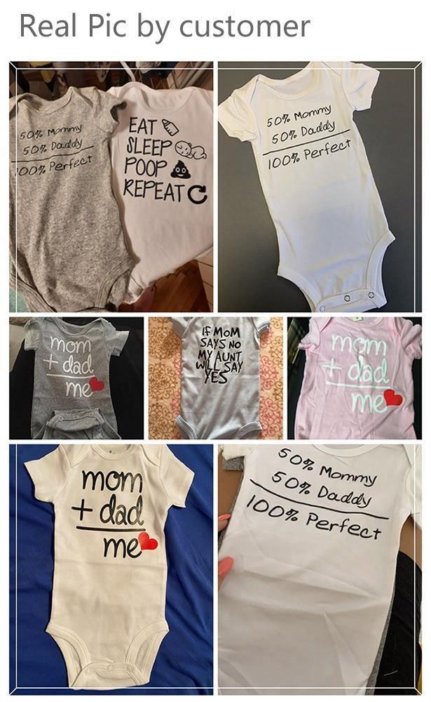 Bodysuit de bébé imprimé moderne de luxe - Combinaison d'été unisexe