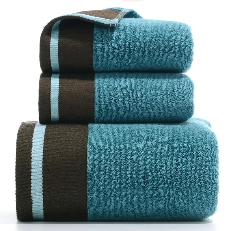 3PCS/Set Towel Cotton Beach towels Luxury Thickened Bath Towel - Korvel