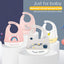 Bavoir en silicone imperméable ajustable pour bébés et enfants