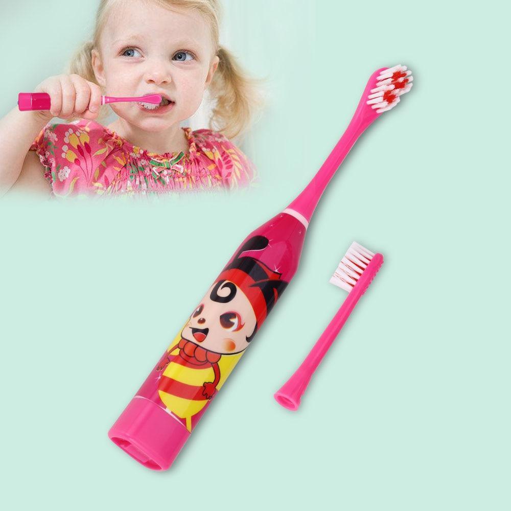 Cepillo de Dientes Eléctrico de Dibujos Animados para Niños con Cabezas de Doble Cara