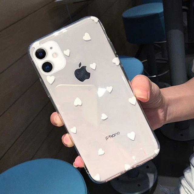 Premium Transparent Phone Case for iPhone - Little Dots Design
