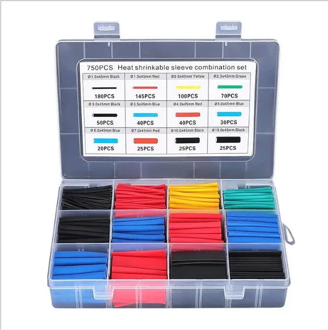 Kit de Tubes Thermorétractables - 127-750pcs Isolation Thermorésistante