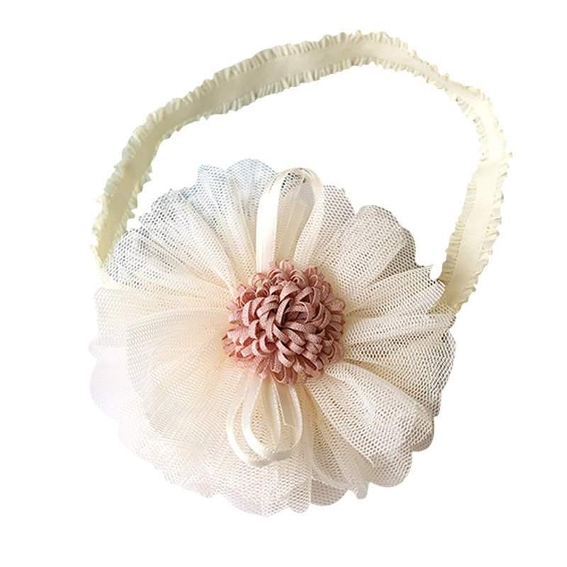 Elegant Handmade Baby Girl Hair Band with Rhinestone Crown - Perfect for Infants - Korvel