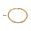 Men's Gold Tone Curb Link Bracelet - Stainless Steel Elegance