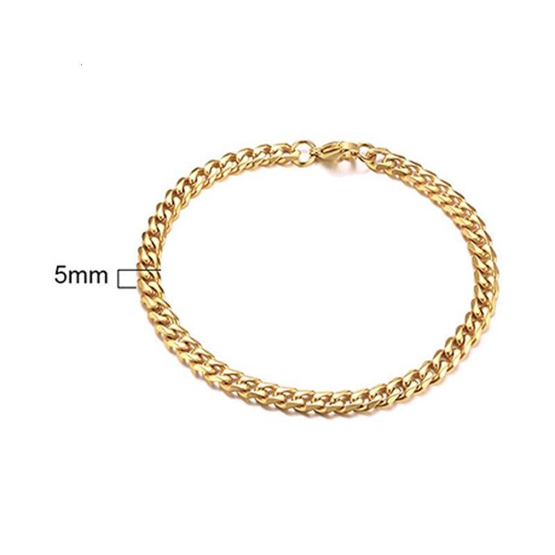 Men's Gold Tone Curb Link Bracelet - Stainless Steel Elegance