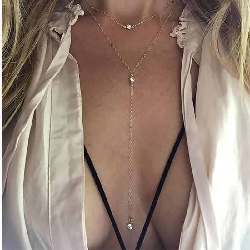 Modern Vintage Multilayer Crystal Gold Choker Necklace