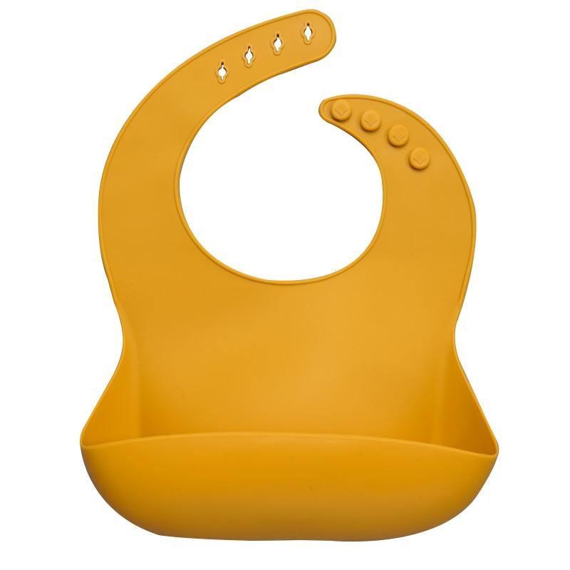 Bib de Silicona para Bebés con Pocket para Comida - Impermeable y Fácil de Limpiar