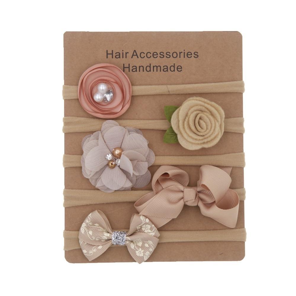 Ensemble de bandeaux floraux faits main pour bébé - Accessoires capillaires doux