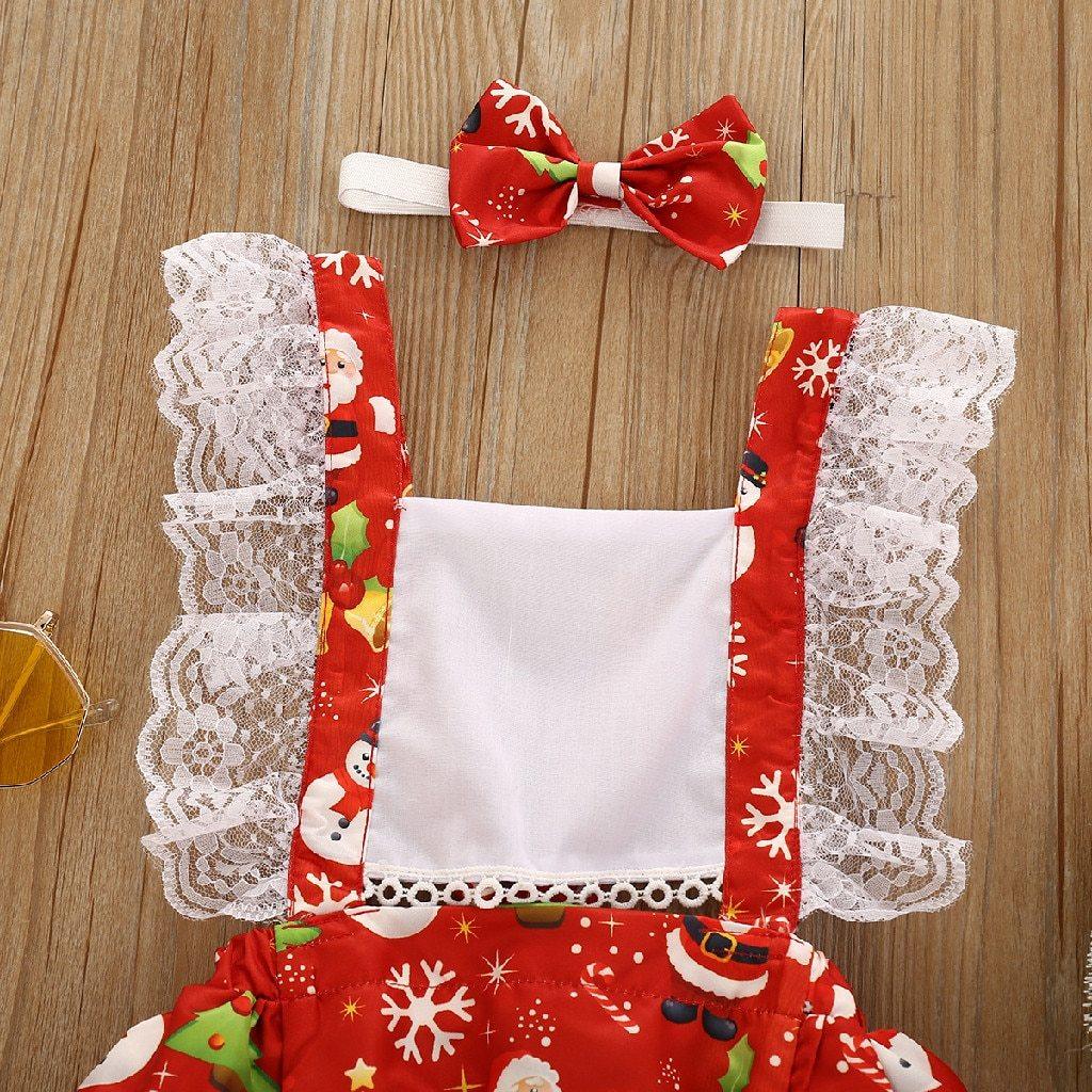 Ensemble de Robe de Princesse de Noël pour Filles Bébés